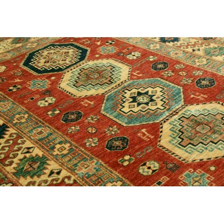 Tappeto Kazak Fine Pakistan marrone giallo 136x189