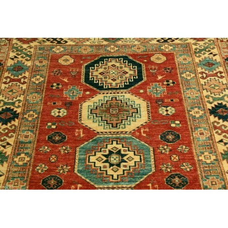 Tappeto Kazak Fine Pakistan marrone giallo 136x189