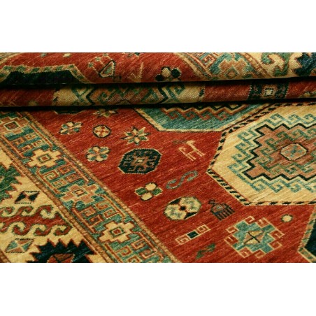 Tappeto Kazak Fine Pakistan marrone giallo 136x189