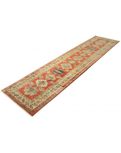 Tappeto Kazak Fine Pakistan marrone bianco 76x319