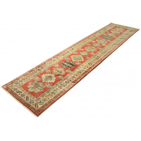 Tappeto Kazak Fine Pakistan marrone bianco 76x319