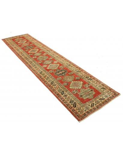 Tappeto Kazak Fine Pakistan marrone bianco 76x319