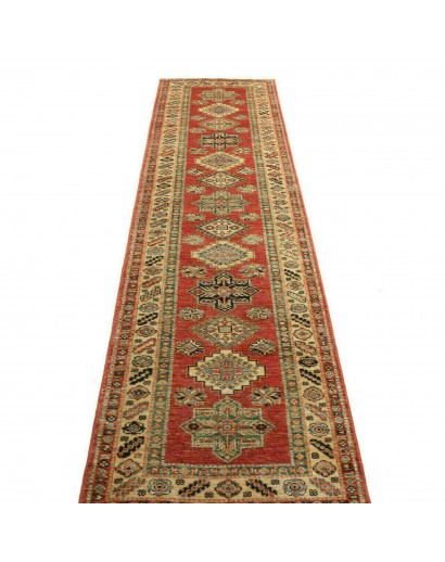 Tappeto Kazak Fine Pakistan marrone bianco 76x319