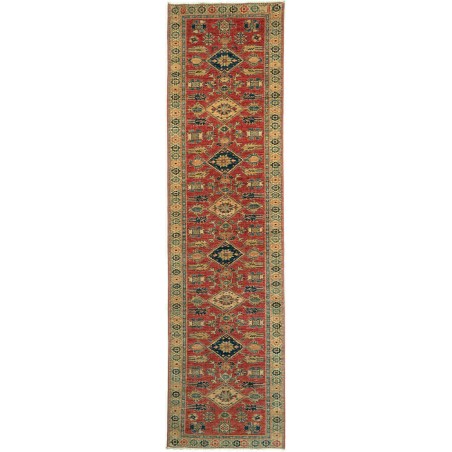 Tappeto Kazak Fine Pakistan marrone arancione 78x300
