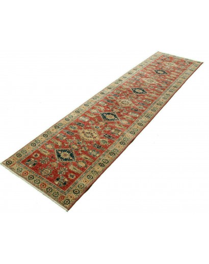 Tappeto Kazak Fine Pakistan marrone arancione 78x300