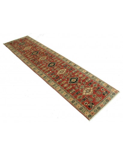 Tappeto Kazak Fine Pakistan marrone arancione 78x300