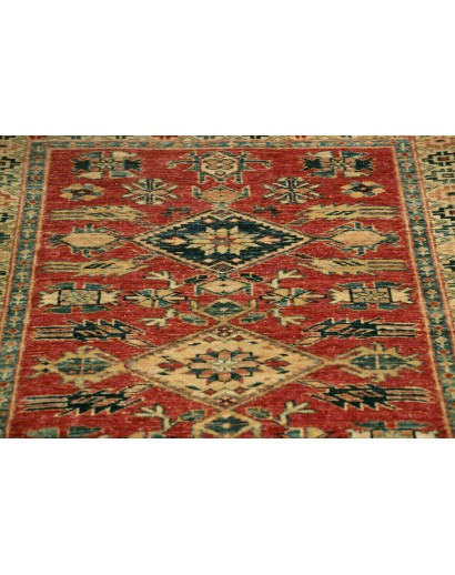 Tappeto Kazak Fine Pakistan marrone arancione 78x300