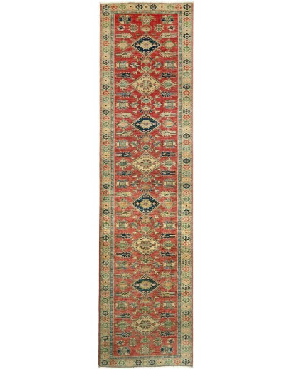 Tappeto Kazak Fine Pakistan bianco marrone 79x307