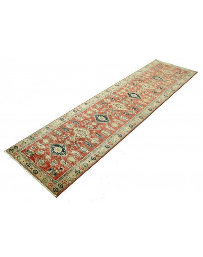 Tappeto Kazak Fine Pakistan bianco marrone 79x307