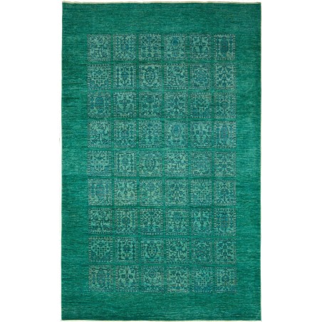 Tappeto Bakhteari Pakistan verde blu 202x314
