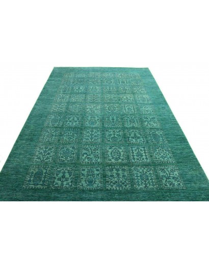 Tappeto Bakhteari Pakistan verde blu 202x314