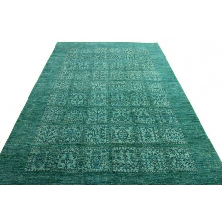 Tappeto Bakhteari Pakistan verde blu 202x314