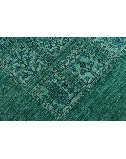 Tappeto Bakhteari Pakistan verde blu 202x314