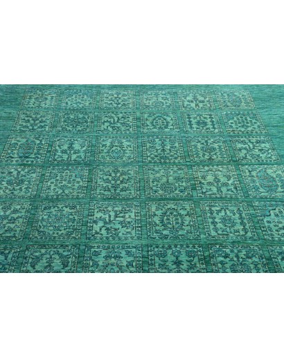 Tappeto Bakhteari Pakistan verde blu 202x314