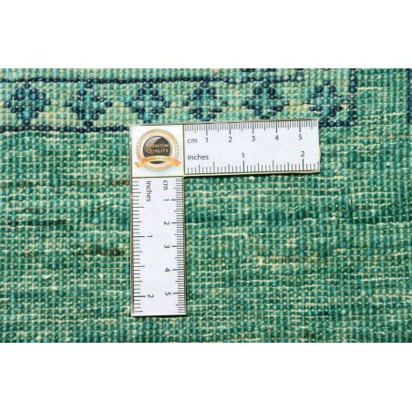 Tappeto Bakhteari Pakistan verde blu 202x314