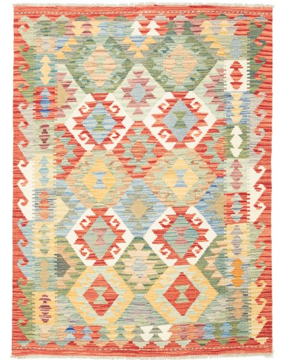 Tappeto Kilim Afghanistan marrone giallo 122x166