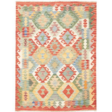 Tappeto Kilim Afghanistan marrone giallo 122x166