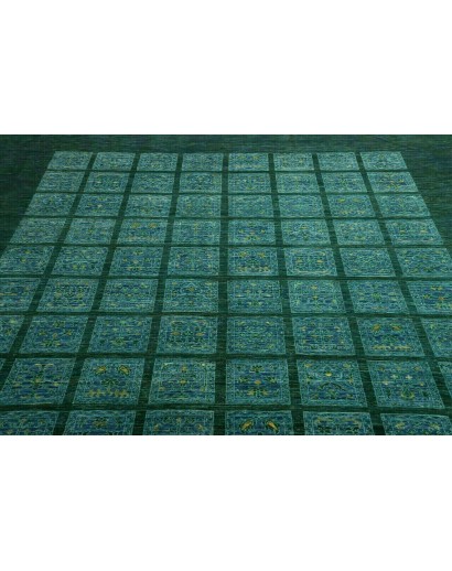 Tappeto Bakhteari Pakistan grigio bianco 246x350