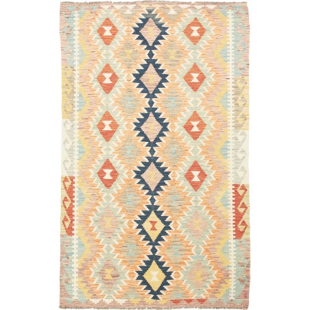 Tappeto Kilim Afghanistan giallo arancione 118x190