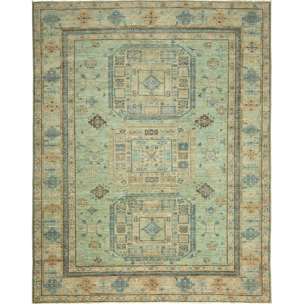 Tappeto Kazak Fine Pakistan verde 196x252