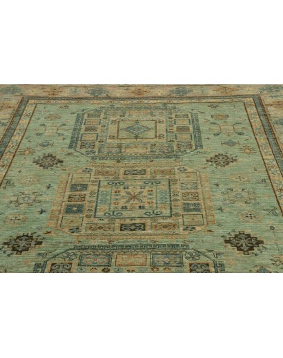 Tappeto Kazak Fine Pakistan verde 196x252