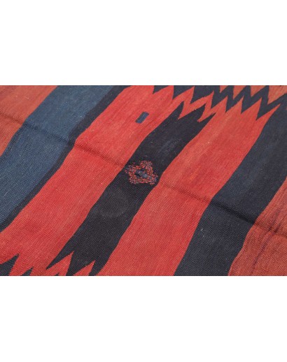 Tappeto Kilim Vintage Persia grigio rosso 134x130