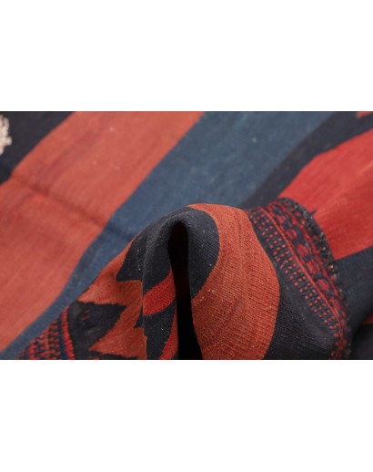 Tappeto Kilim Vintage Persia grigio rosso 134x130