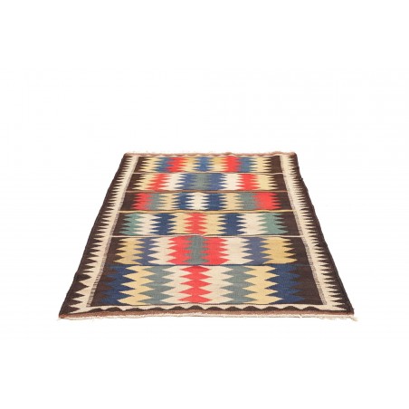 Tappeto Kilim Vintage Persia grigio marrone 114x164