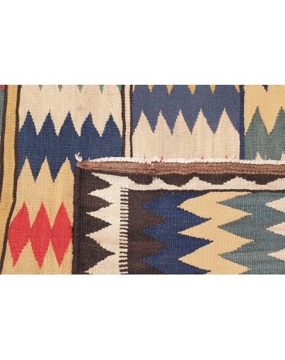 Tappeto Kilim Vintage Persia grigio marrone 114x164