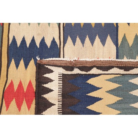 Tappeto Kilim Vintage Persia grigio marrone 114x164