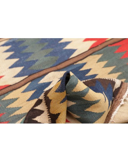 Tappeto Kilim Vintage Persia grigio marrone 114x164