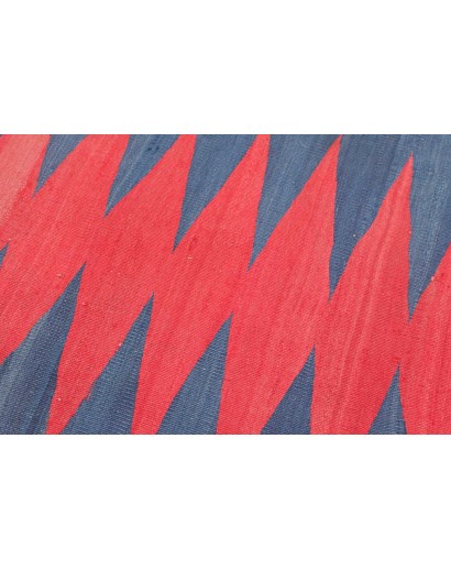 Tappeto Kilim Vintage Persia blu rosso 77x203