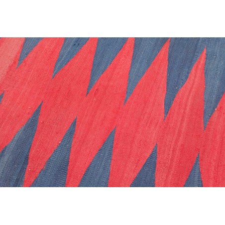 Tappeto Kilim Vintage Persia blu rosso 77x203