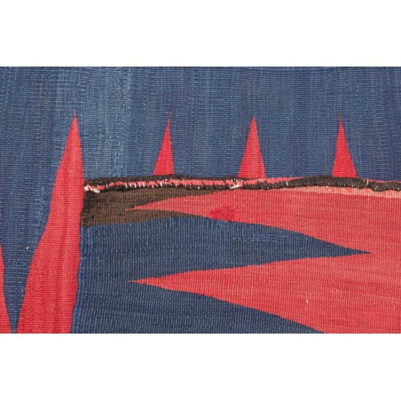 Tappeto Kilim Vintage Persia blu rosso 77x203