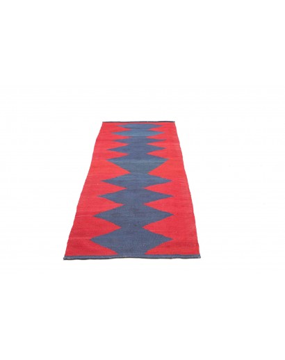 Tappeto Kilim Vintage Persia blu 77x214