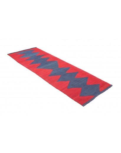 Tappeto Kilim Vintage Persia blu 77x214