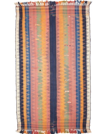 Tappeto Kilim Vintage Persia marrone grigio 170x285