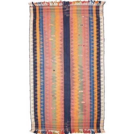 Tappeto Kilim Vintage Persia marrone grigio 170x285