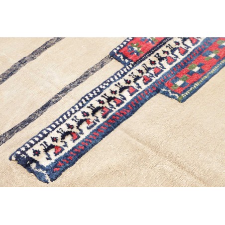 Tappeto Kilim Vintage Persia bianco grigio 127x215