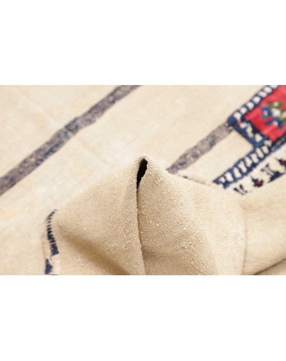Tappeto Kilim Vintage Persia bianco grigio 127x215