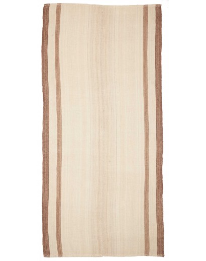 Tappeto Kilim Vintage Persia giallo bianco 144x303