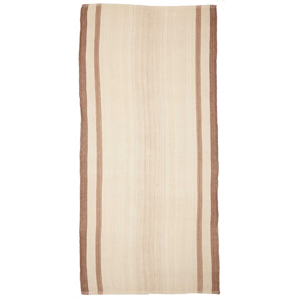 Tappeto Kilim Vintage Persia giallo bianco 144x303