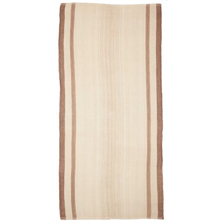 Tappeto Kilim Vintage Persia giallo bianco 144x303