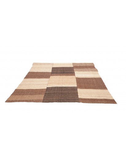 Tappeto Kilim Vintage Persia marrone verde 197x227