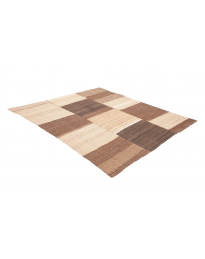 Tappeto Kilim Vintage Persia marrone verde 197x227