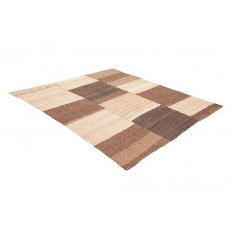 Tappeto Kilim Vintage Persia marrone verde 197x227