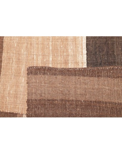 Tappeto Kilim Vintage Persia marrone verde 197x227