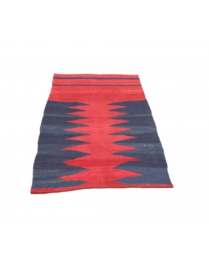 Tappeto Kilim Vintage Persia rosso grigio 80x141