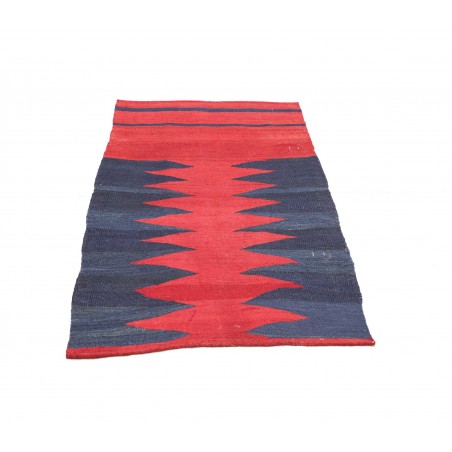 Tappeto Kilim Vintage Persia rosso grigio 80x141