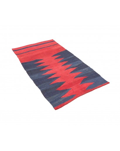 Tappeto Kilim Vintage Persia rosso grigio 80x141